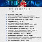 super bowl prop bet sheet